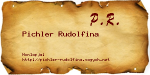 Pichler Rudolfina névjegykártya